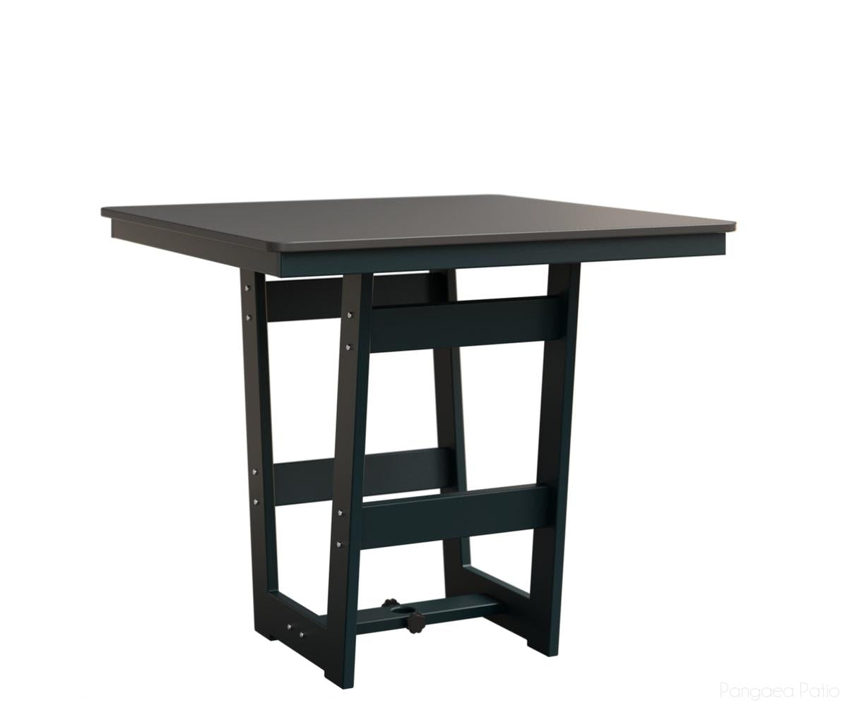 BGHHFMT0040CSTBE-Berlin Gardens-Hudson 40" Square Table - Hammered Top - Counter Height-Stainless BG-MGP Berry-Pangaea Patio