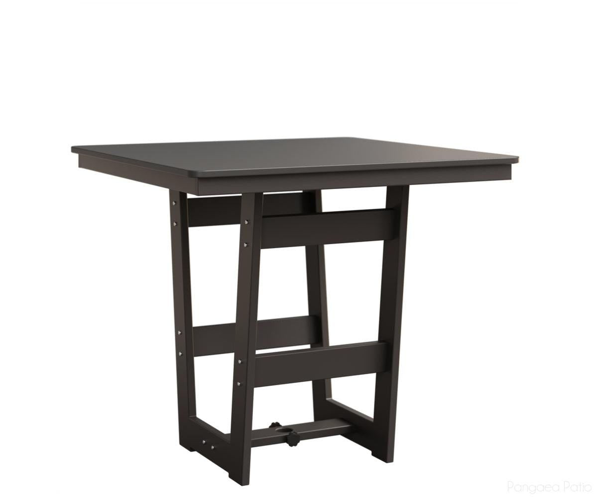 BGHHFMT0040CSTGR-Berlin Gardens-Hudson 40" Square Table - Hammered Top - Counter Height-Stainless BG-MGP Graphite-Pangaea Patio