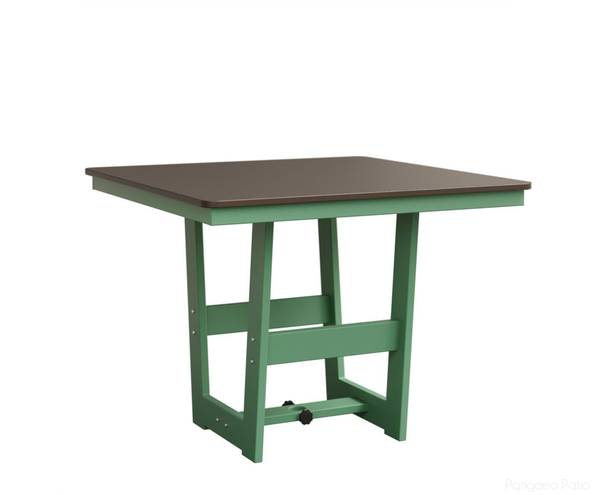 BGHHFMT0040DBZMI-Berlin Gardens-Hudson 40" Square Table - Hammered Top - Dining Height-Bronze BG-MGP Mint-Pangaea Patio