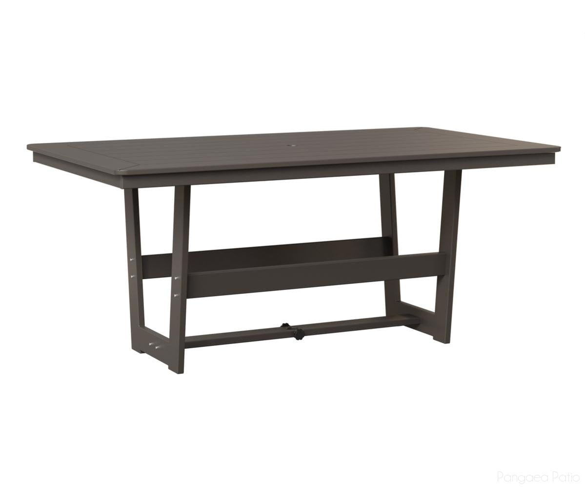BGHRMT4070DMGG-Berlin Gardens-Hudson 40"x 70" Rectangular Table - Dining Height-MGP Graphite-Pangaea Patio