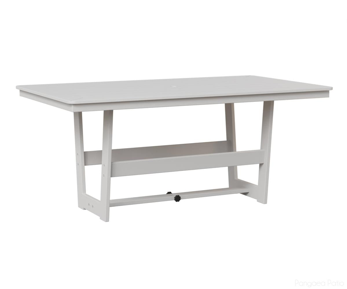 BGHRMT4070DMGW-Berlin Gardens-Hudson 40"x 70" Rectangular Table - Dining Height-MGP Matte White-Pangaea Patio