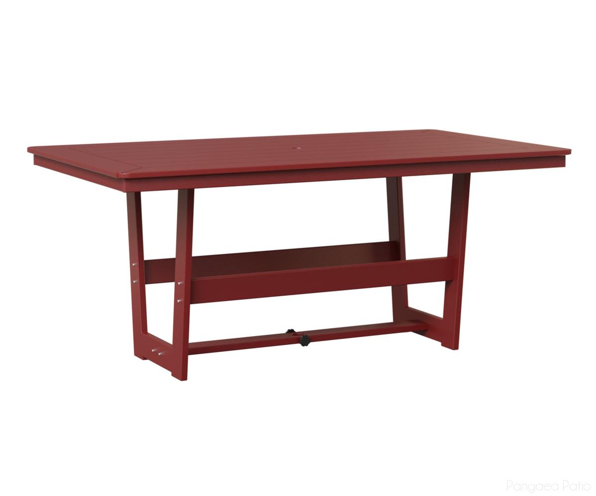 BGHRMT4070DMGR-Berlin Gardens-Hudson 40"x 70" Rectangular Table - Dining Height-MGP Red-Pangaea Patio