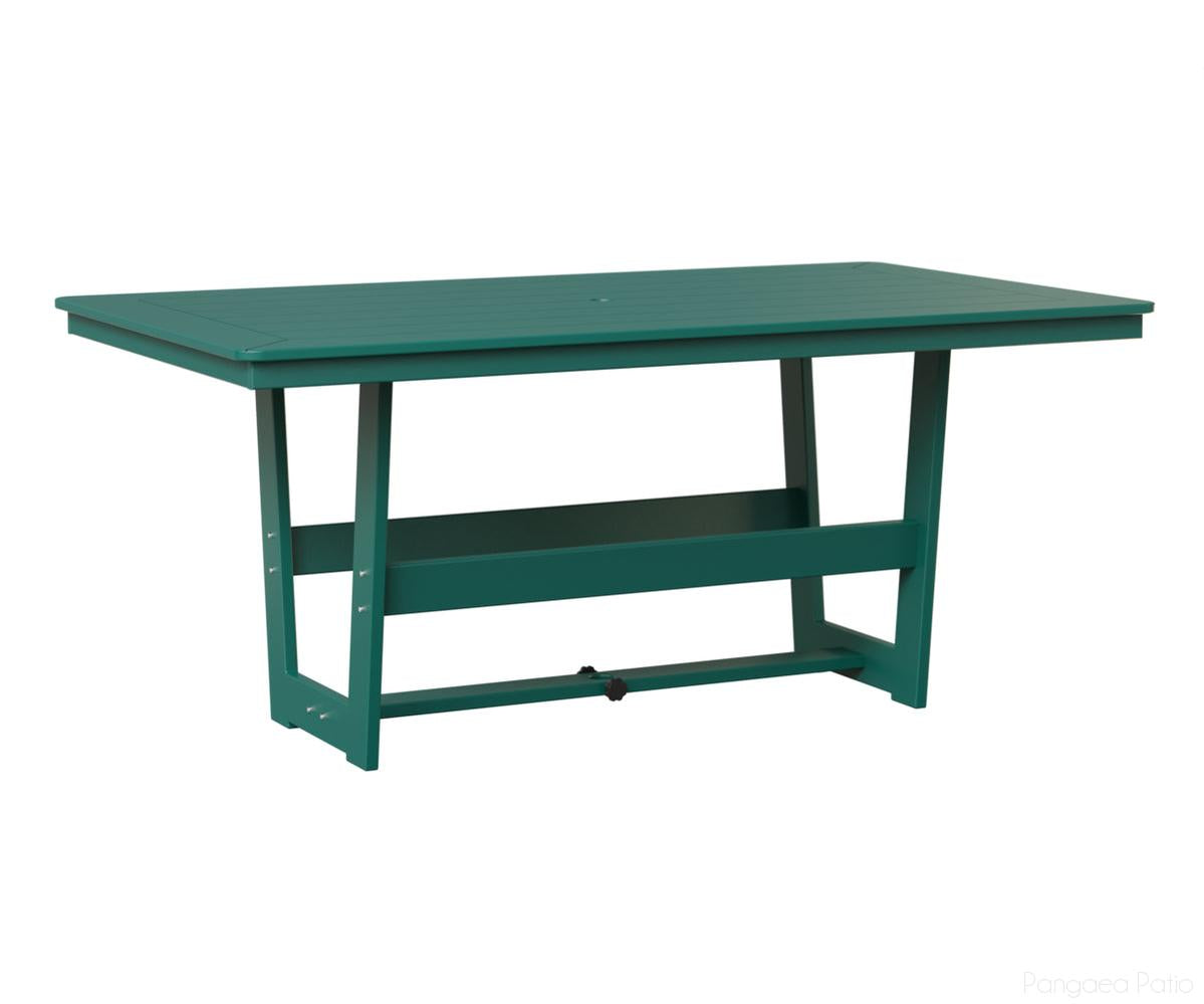 BGHRMT4070DMGT-Berlin Gardens-Hudson 40"x 70" Rectangular Table - Dining Height-MGP Teal-Pangaea Patio