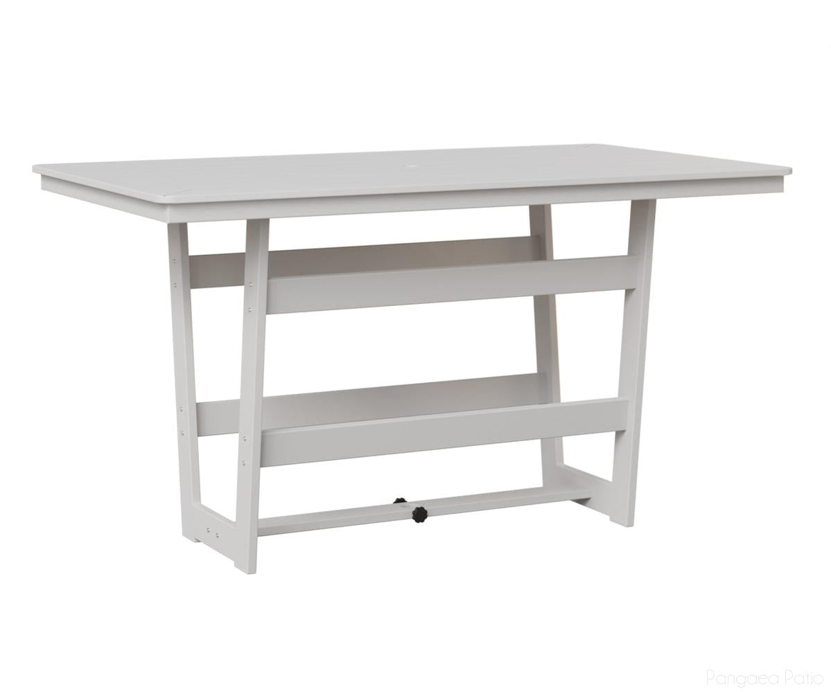 BGHRMT4070BMGW-Berlin Gardens-Hudson 40"x70" Rectangular Table - Bar Height-MGP Matte White-Pangaea Patio
