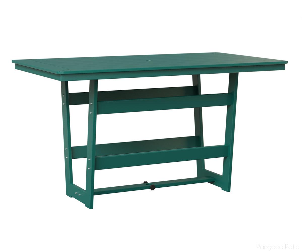 BGHRMT4070BMGT-Berlin Gardens-Hudson 40"x70" Rectangular Table - Bar Height-MGP Teal-Pangaea Patio