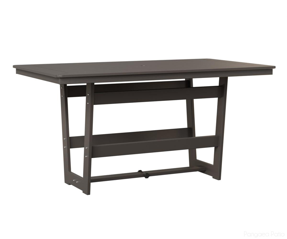 BGHRMT4070CMGG-Berlin Gardens-Hudson 40"x70" Rectangular Table - Counter Height-MGP Graphite-Pangaea Patio