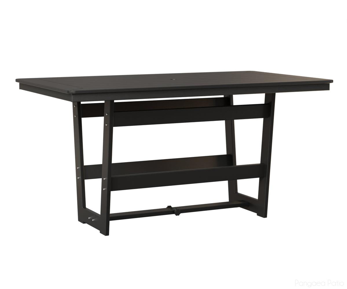 BGHRMT4070CMGB-Berlin Gardens-Hudson 40"x70" Rectangular Table - Counter Height-MGP Matte Black-Pangaea Patio