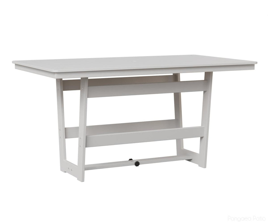 BGHRMT4070CMGW-Berlin Gardens-Hudson 40"x70" Rectangular Table - Counter Height-MGP Matte White-Pangaea Patio