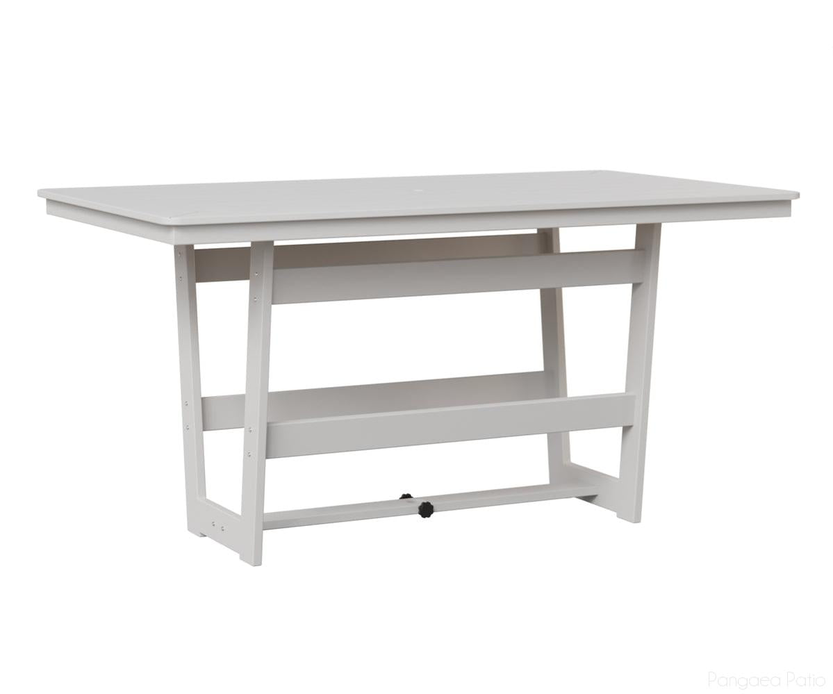 BGHRMT4070CMGW-Berlin Gardens-Hudson 40"x70" Rectangular Table - Counter Height-MGP Matte White-Pangaea Patio