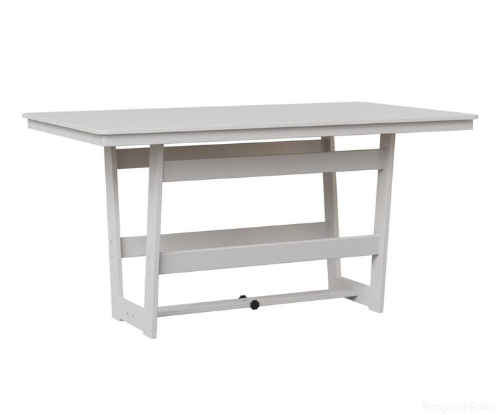 BGHRMT4070CMGW-Berlin Gardens-Hudson 40"x70" Rectangular Table - Counter Height-MGP Matte White-Pangaea Patio