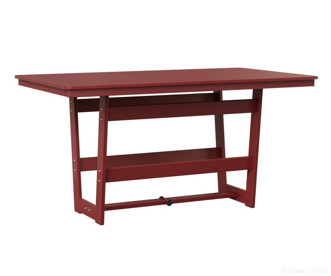 BGHRMT4070CMGR-Berlin Gardens-Hudson 40"x70" Rectangular Table - Counter Height-MGP Red-Pangaea Patio