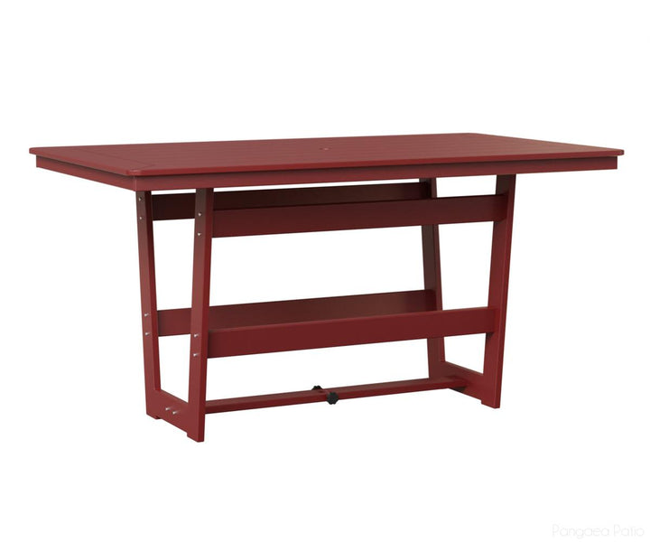 BGHRMT4070CMGR-Berlin Gardens-Hudson 40"x70" Rectangular Table - Counter Height-MGP Red-Pangaea Patio