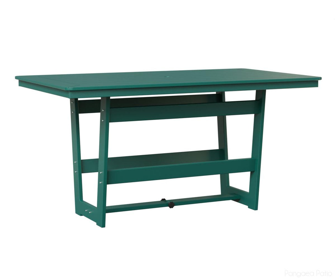 BGHRMT4070CMGT-Berlin Gardens-Hudson 40"x70" Rectangular Table - Counter Height-MGP Teal-Pangaea Patio
