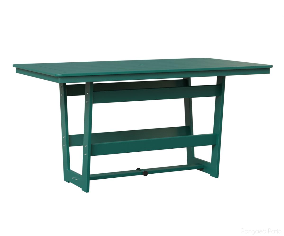 BGHRMT4070CMGT-Berlin Gardens-Hudson 40"x70" Rectangular Table - Counter Height-MGP Teal-Pangaea Patio