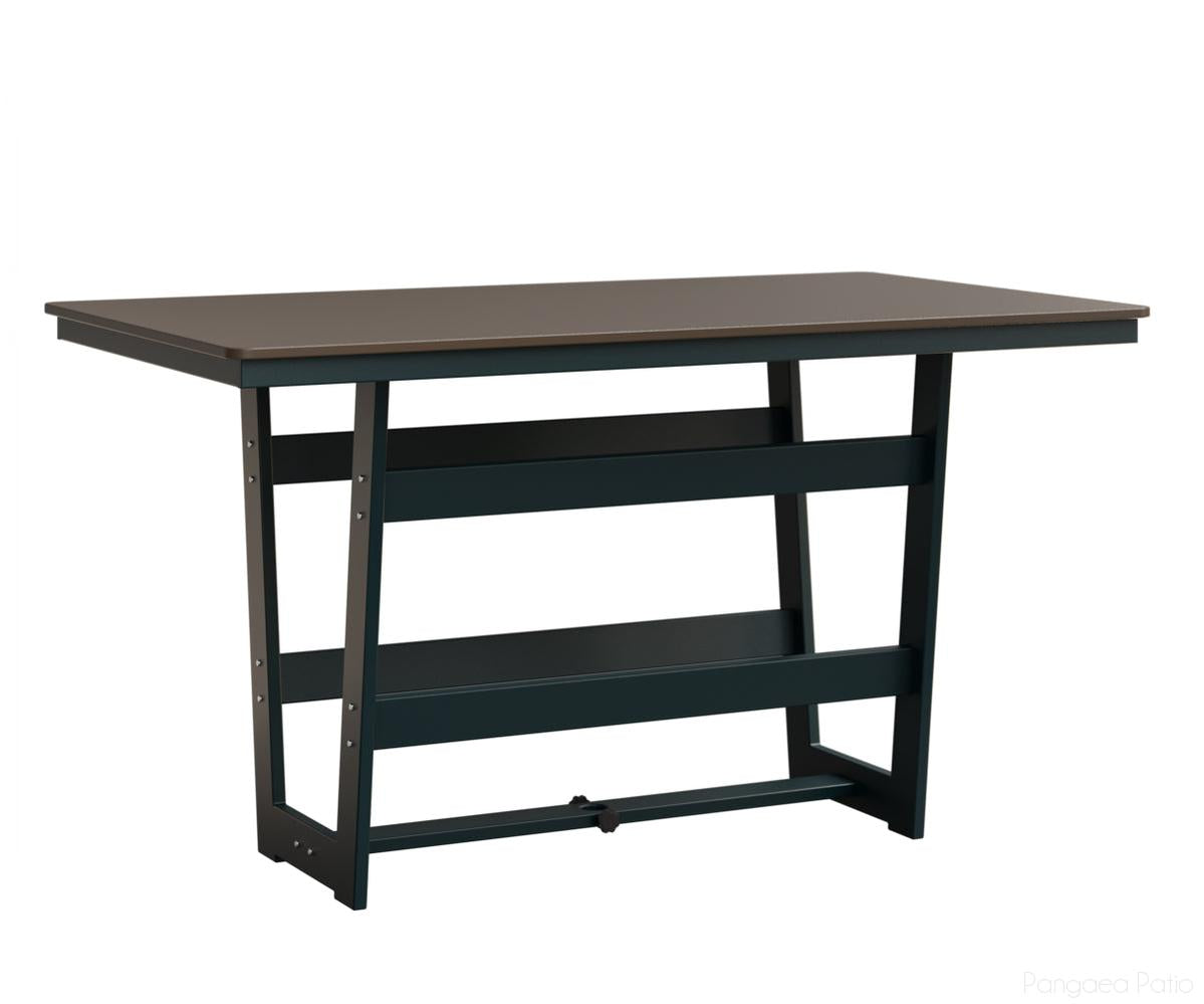 BGHHFMT4070BBZBE-Berlin Gardens-Hudson 40"x70" Rectangular Table - Hammered Top - Bar Height-Bronze BG-MGP Berry-Pangaea Patio