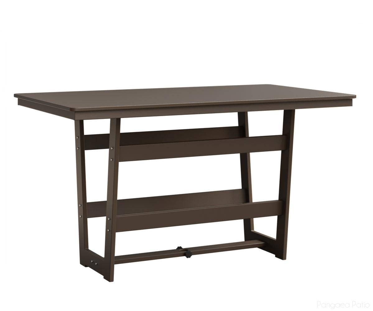 BGHHFMT4070BBZCL-Berlin Gardens-Hudson 40"x70" Rectangular Table - Hammered Top - Bar Height-Bronze BG-MGP Clay-Pangaea Patio
