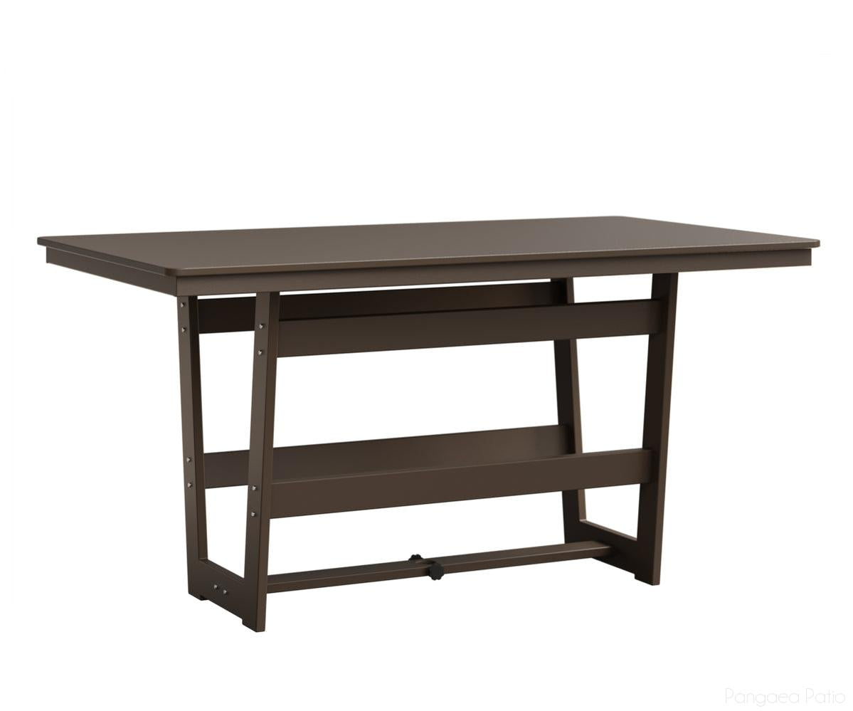 BGHHFMT4070CBZCL-Berlin Gardens-Hudson 40"x70" Rectangular Table - Hammered Top - Counter Height-Bronze BG-MGP Clay-Pangaea Patio