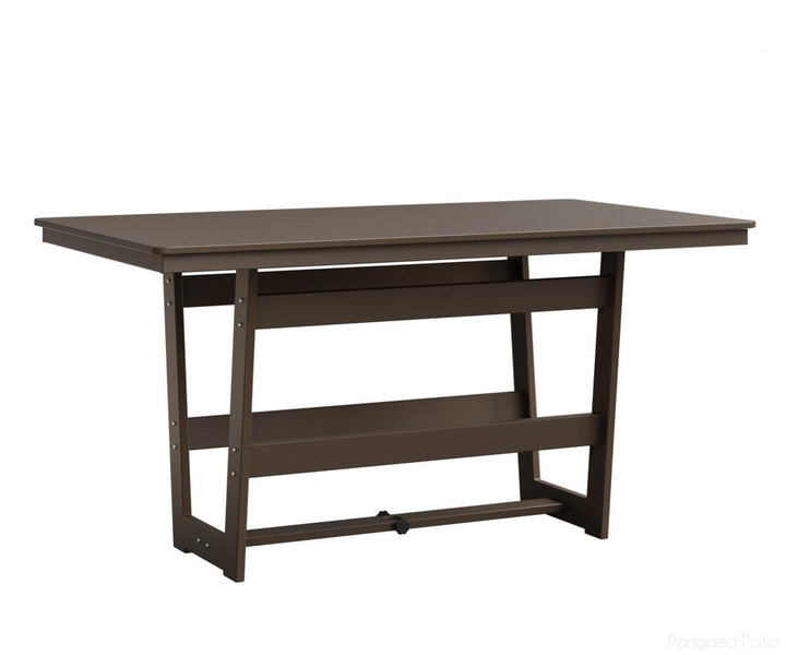 BGHHFMT4070CBZCL-Berlin Gardens-Hudson 40"x70" Rectangular Table - Hammered Top - Counter Height-Bronze BG-MGP Clay-Pangaea Patio