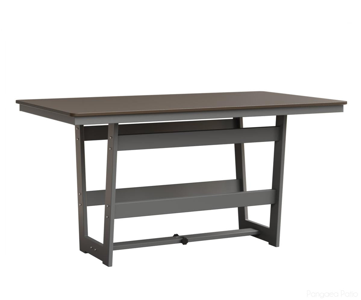 BGHHFMT4070CBZFO-Berlin Gardens-Hudson 40"x70" Rectangular Table - Hammered Top - Counter Height-Bronze BG-MGP Fog-Pangaea Patio