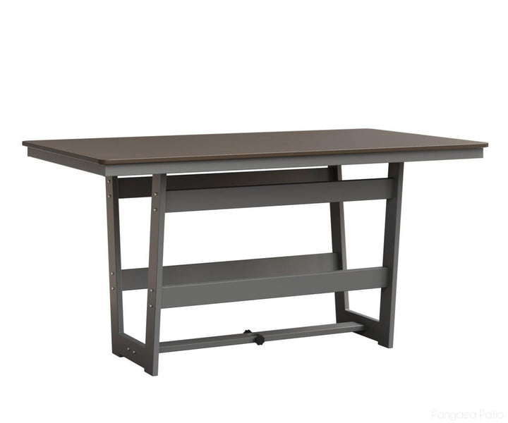 BGHHFMT4070CBZFO-Berlin Gardens-Hudson 40"x70" Rectangular Table - Hammered Top - Counter Height-Bronze BG-MGP Fog-Pangaea Patio