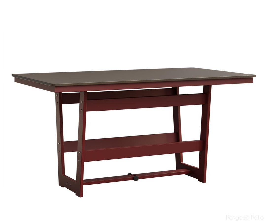 BGHHFMT4070CBZRE-Berlin Gardens-Hudson 40"x70" Rectangular Table - Hammered Top - Counter Height-Bronze BG-MGP Red-Pangaea Patio