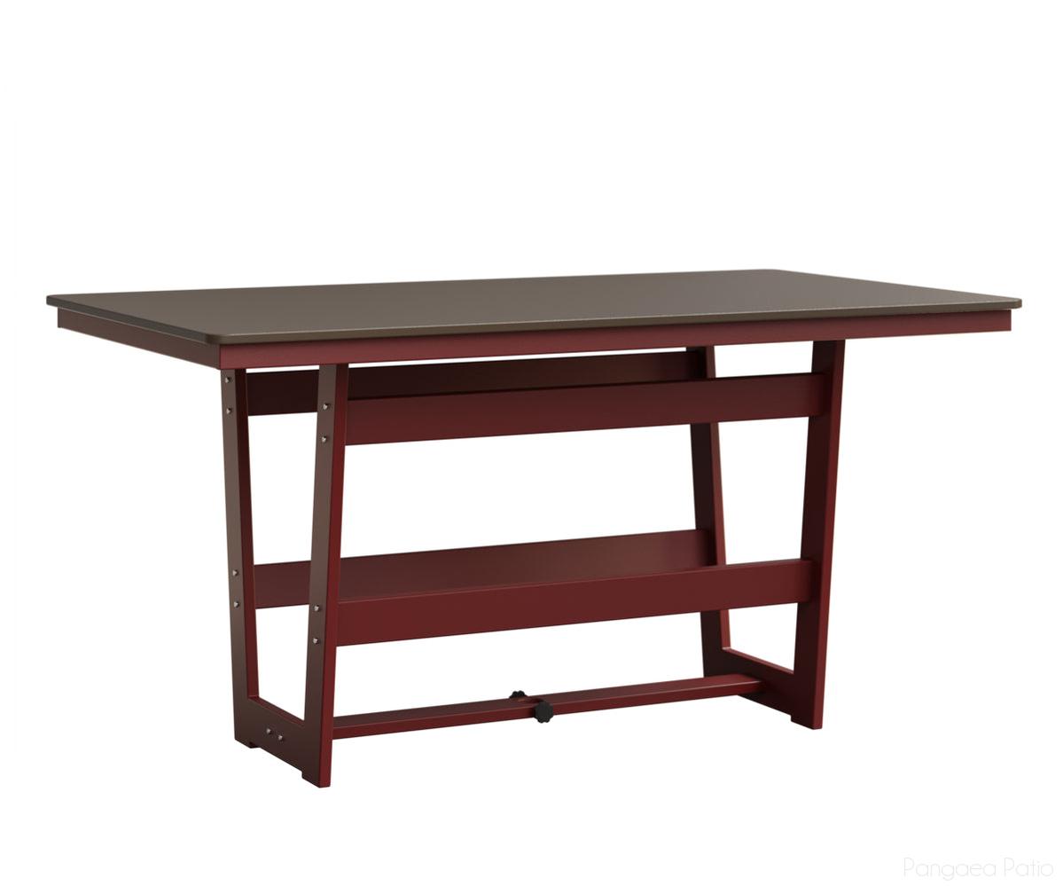 BGHHFMT4070CBZRE-Berlin Gardens-Hudson 40"x70" Rectangular Table - Hammered Top - Counter Height-Bronze BG-MGP Red-Pangaea Patio