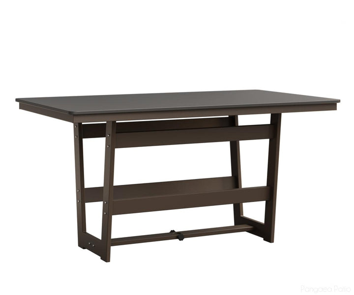 BGHHFMT4070CSTCL-Berlin Gardens-Hudson 40"x70" Rectangular Table - Hammered Top - Counter Height-Stainless BG-MGP Clay-Pangaea Patio