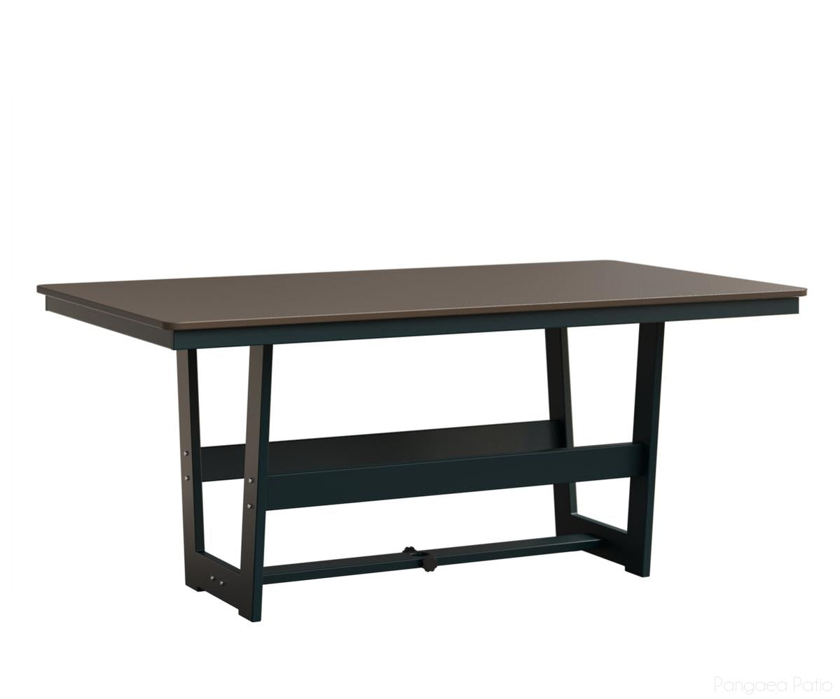 BGHHFMT4070DBZBE-Berlin Gardens-Hudson 40"x70" Rectangular Table - Hammered Top - Dining Height-Bronze BG-MGP Berry-Pangaea Patio