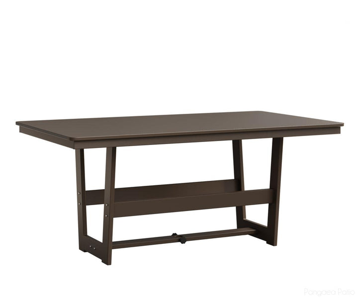 BGHHFMT4070DBZCL-Berlin Gardens-Hudson 40"x70" Rectangular Table - Hammered Top - Dining Height-Bronze BG-MGP Clay-Pangaea Patio