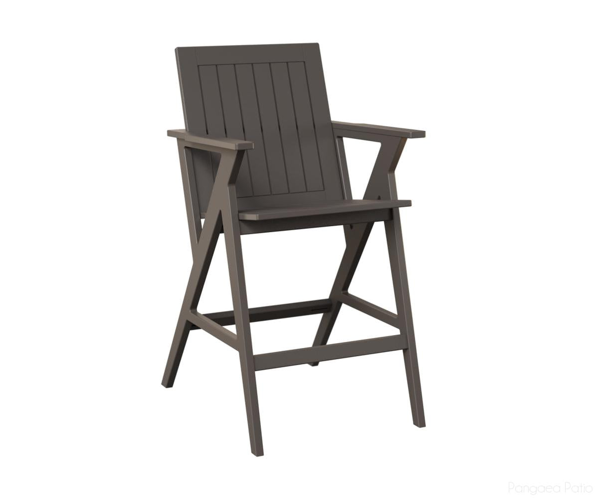 BGKBAC2544MGG-Berlin Gardens-Kinsley Bar Arm Chair-MGP Graphite-Pangaea Patio