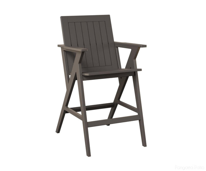BGKBAC2544MGG-Berlin Gardens-Kinsley Bar Arm Chair-MGP Graphite-Pangaea Patio