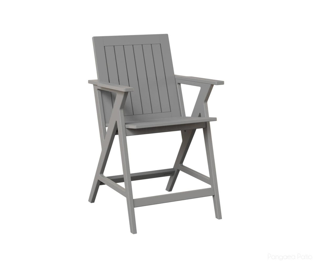 BGKCAC2541MGF-Berlin Gardens-Kinsley Counter Arm Chair-MGP Fog-Pangaea Patio