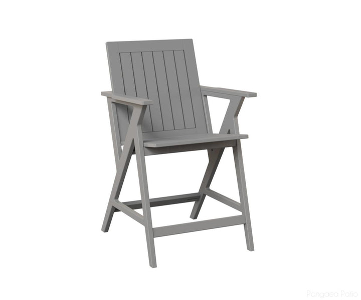 BGKCAC2541MGF-Berlin Gardens-Kinsley Counter Arm Chair-MGP Fog-Pangaea Patio
