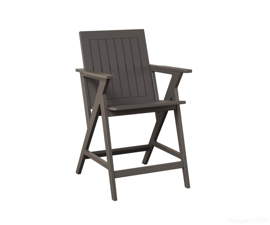 BGKCAC2541MGG-Berlin Gardens-Kinsley Counter Arm Chair-MGP Graphite-Pangaea Patio