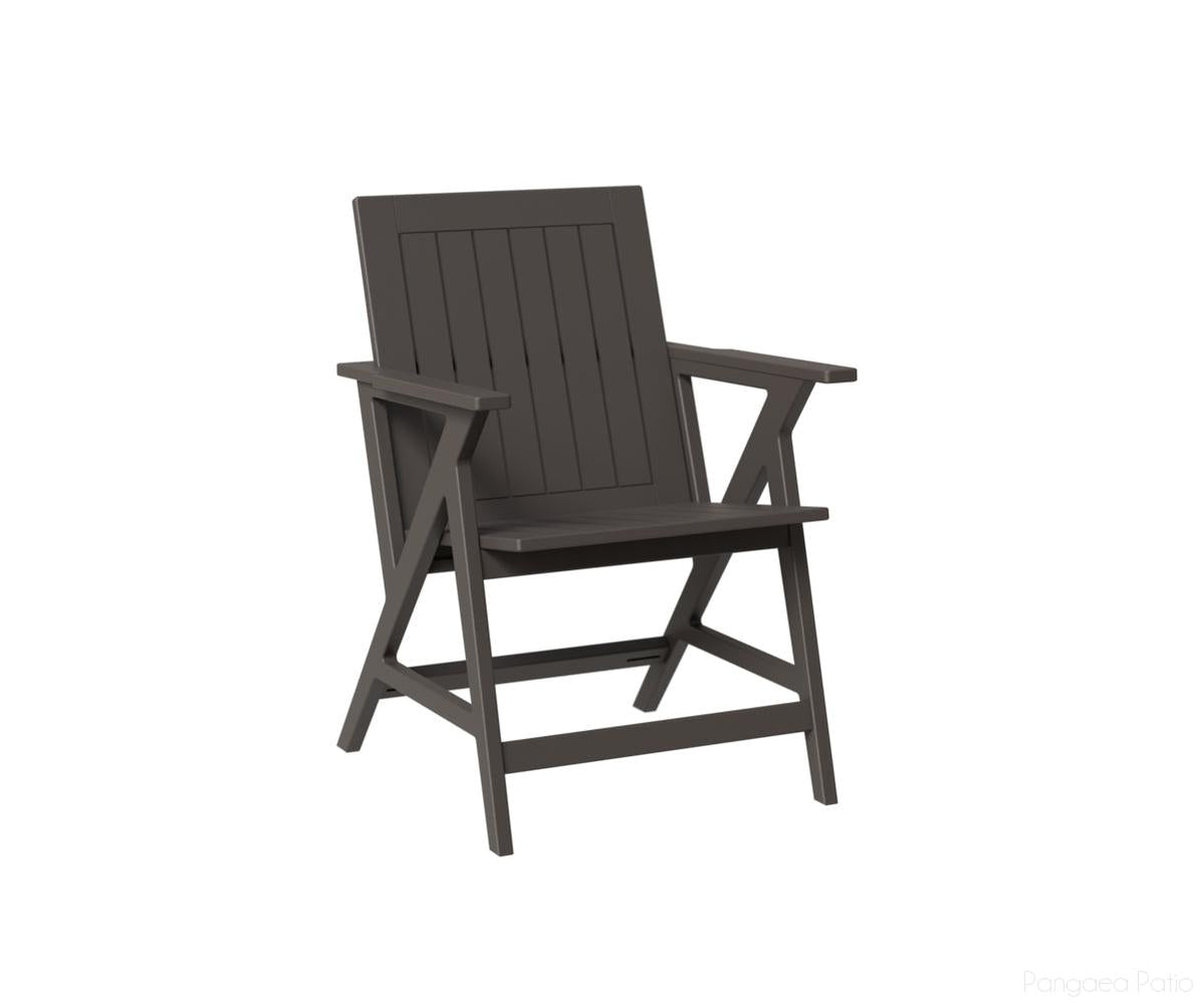 BGKDAC2535MGG-Berlin Gardens-Kinsley Dining Arm Chair-MGP Graphite-Pangaea Patio