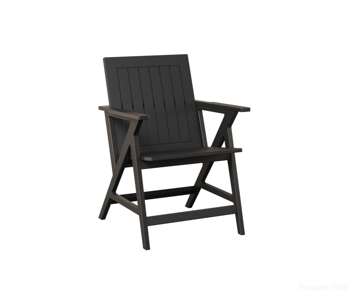 BGKDAC2535MGB-Berlin Gardens-Kinsley Dining Arm Chair-MGP Matte Black-Pangaea Patio
