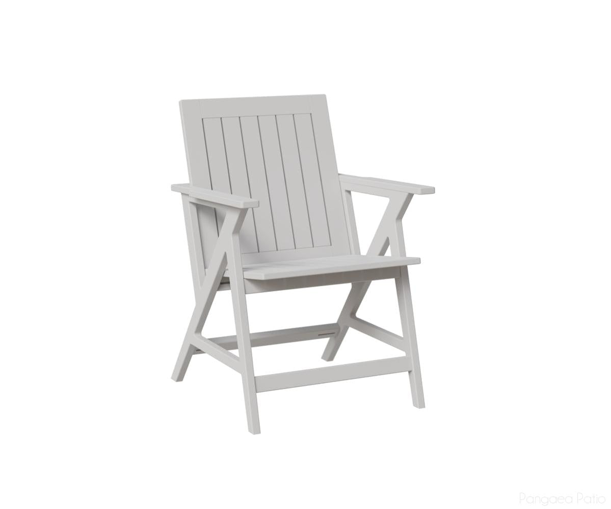 BGKDAC2535MGW-Berlin Gardens-Kinsley Dining Arm Chair-MGP Matte White-Pangaea Patio