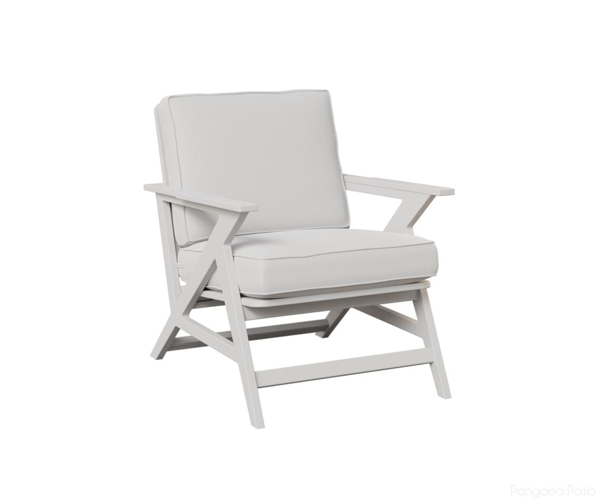BGKLAC2833MGW-Berlin Gardens-Kinsley Lounge Chair-MGP Matte White-Pangaea Patio