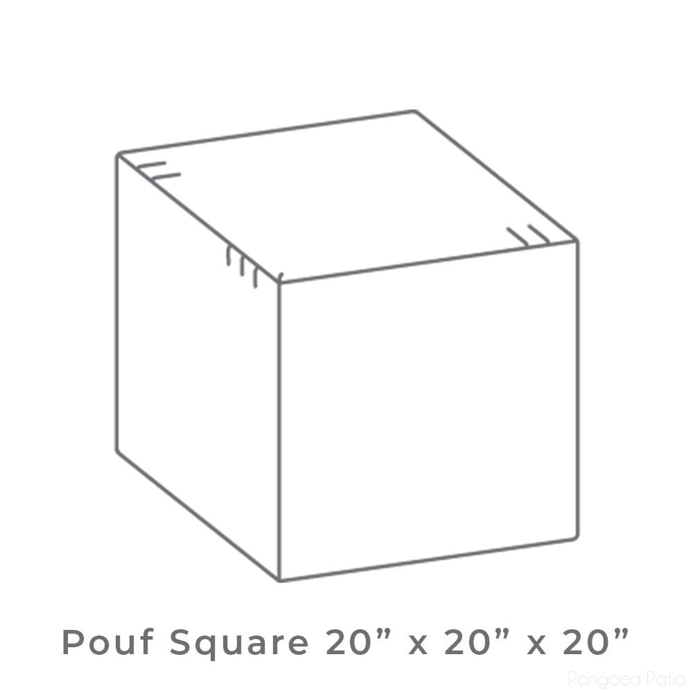 BGLHSP19-Berlin Gardens-Lily Hive Square Pouf-20" x 20" x 20"-Pangaea Patio