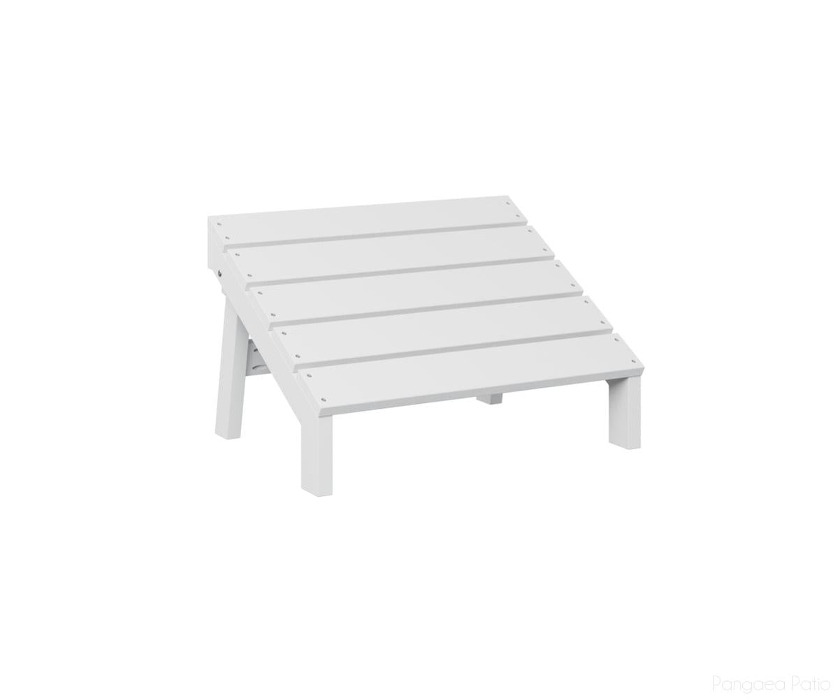 BGMAFF2415W-Berlin Gardens-Mayhew Adirondack Folding Footstool-White BG-Pangaea Patio