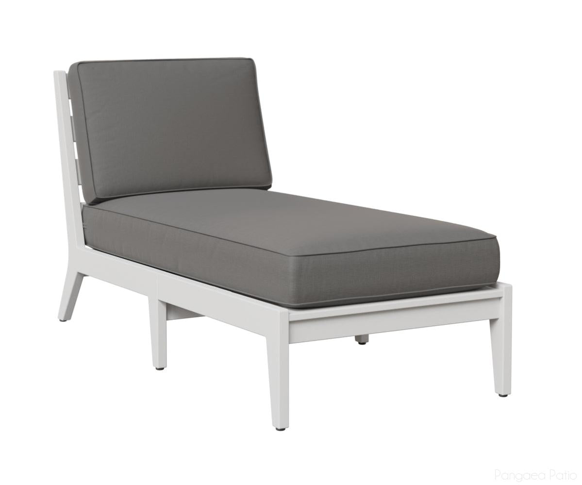 BGMHACL3063W-Berlin Gardens-Mayhew Armless Chaise Lounge-White BG-Pangaea Patio