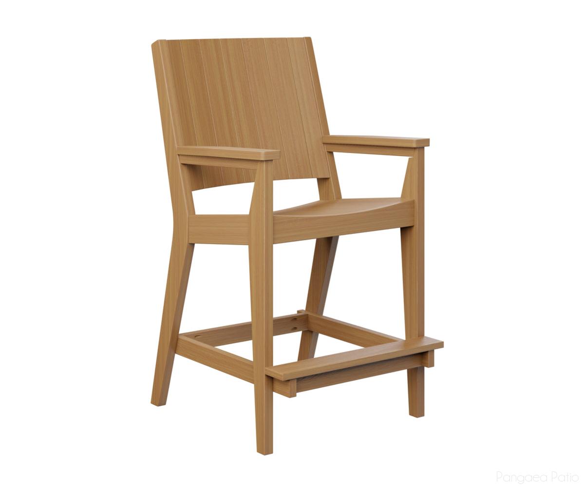 BGMHCBC2647NT-Berlin Gardens-Mayhew Bar Chair-Natural Teak BG-Pangaea Patio