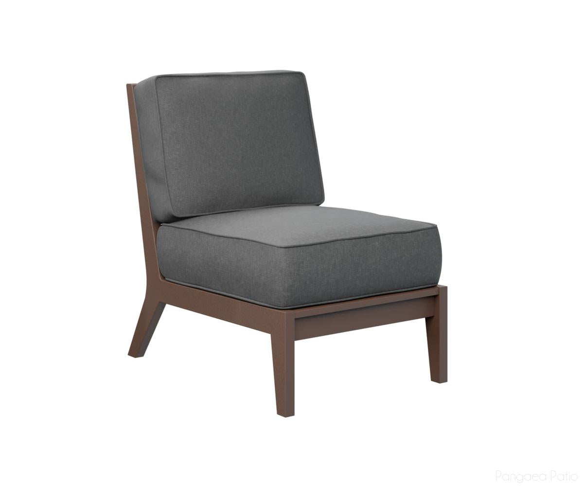 BGMHCAS2334CB-Berlin Gardens-Mayhew Center Armless Section-Chocolate Brown BG-Pangaea Patio