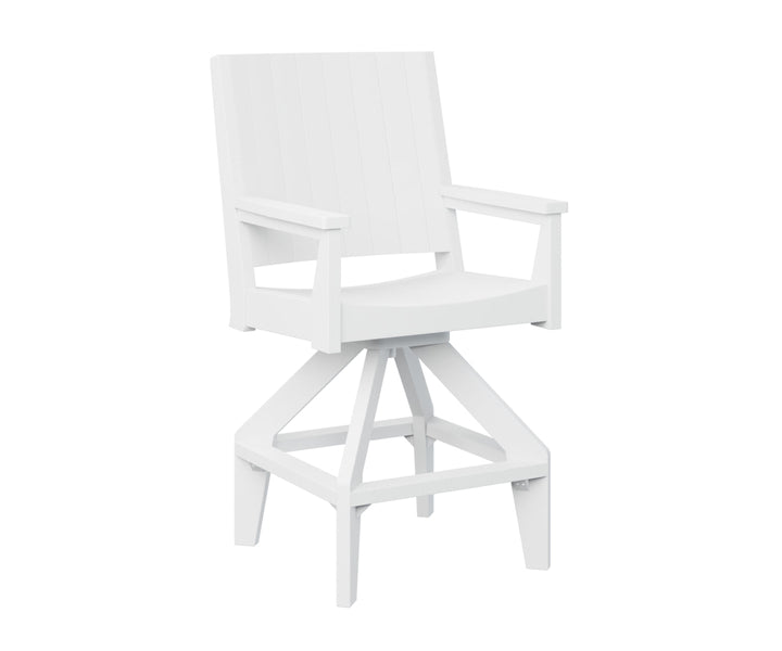 BGMHCSB2647W-Berlin Gardens-Mayhew Chat Swivel Bar Chair-Pangaea Patio