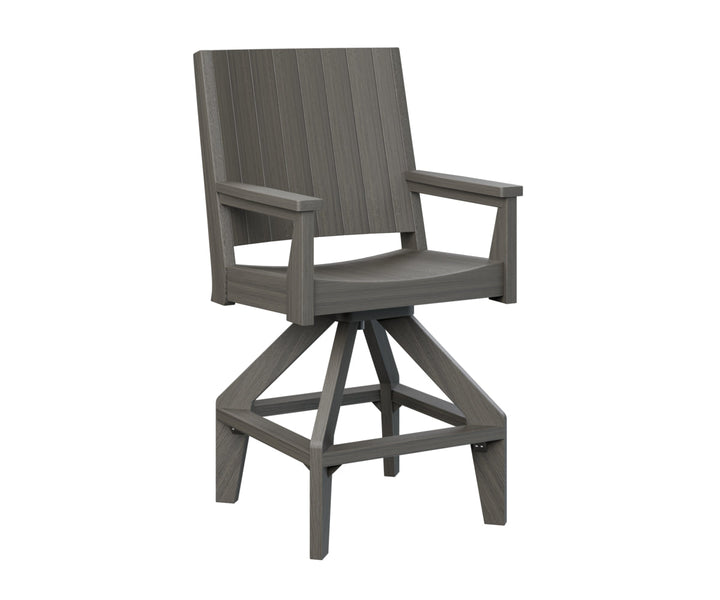 BGMHCSB2647CG-Berlin Gardens-Mayhew Chat Swivel Bar Chair-Pangaea Patio