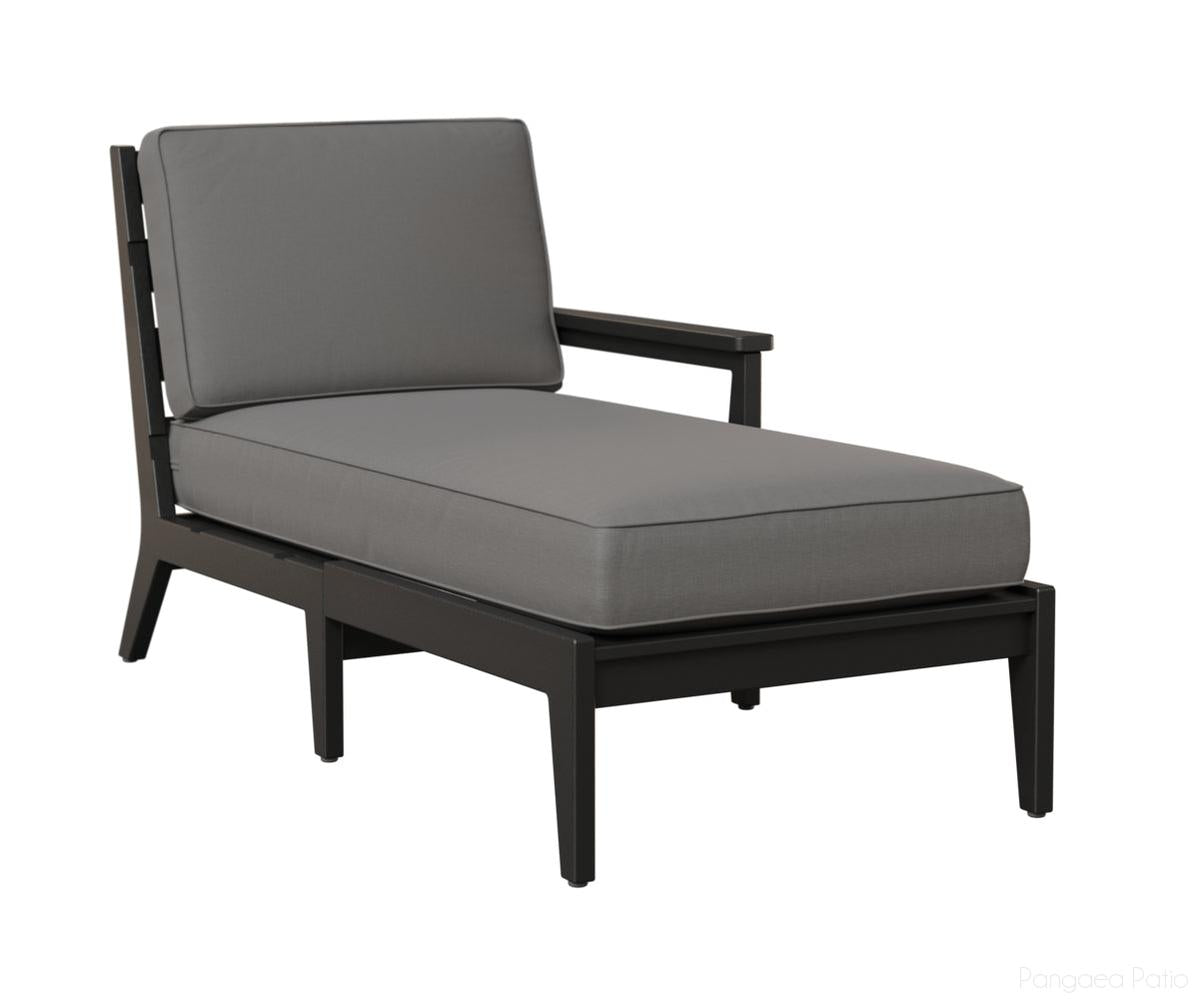 BGMHRCL3063B-Berlin Gardens-Mayhew Left Arm Chaise Lounge-Black BG-Pangaea Patio