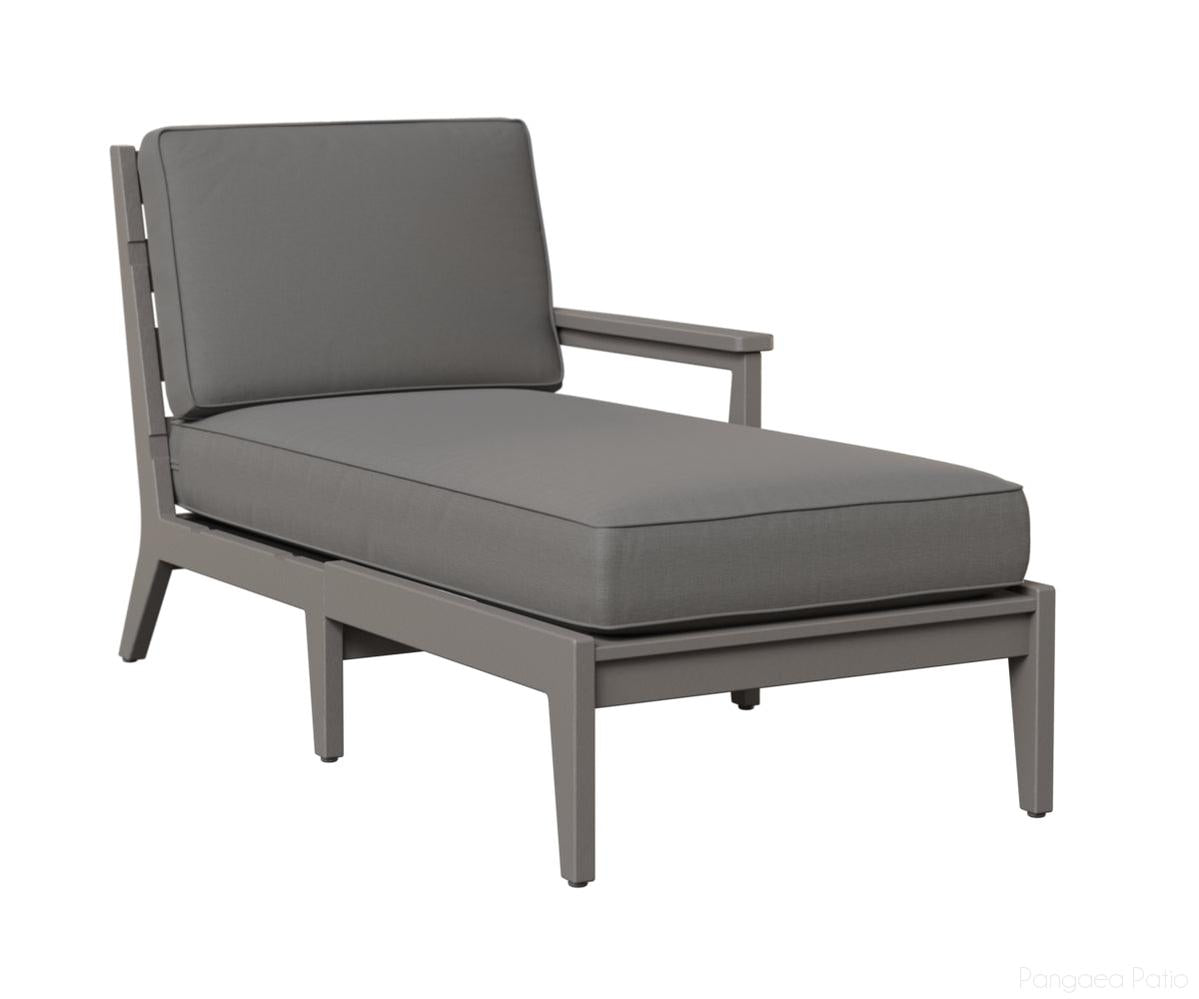BGMHLCL3063LG-Berlin Gardens-Mayhew Left Arm Chaise Lounge-Light Gray BG-Pangaea Patio