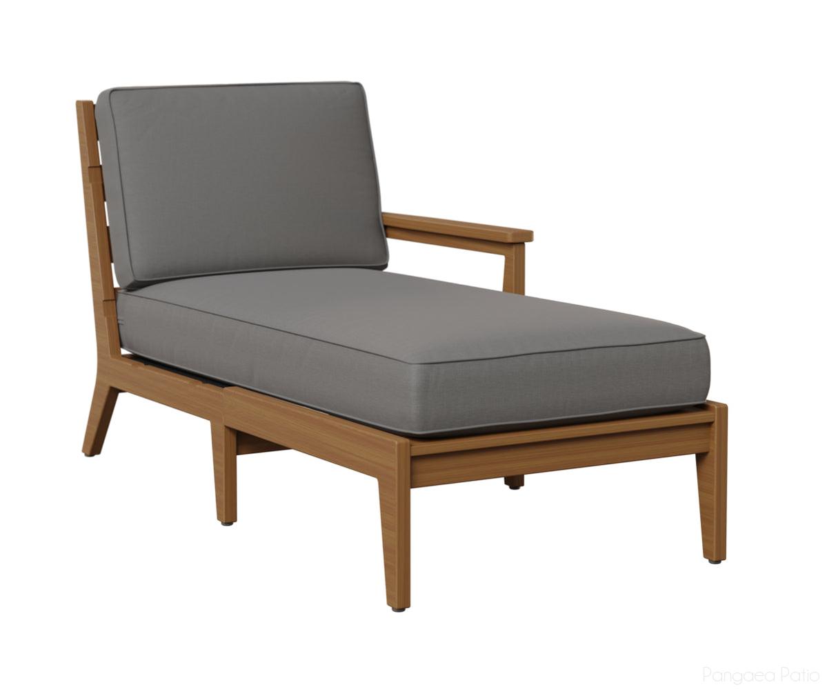 BGMHLCL3063NT-Berlin Gardens-Mayhew Left Arm Chaise Lounge-Natural Teak BG-Pangaea Patio