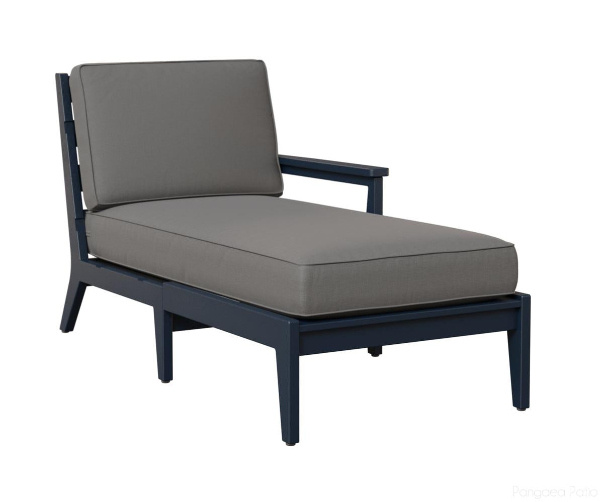 BGMHLCL3063NB-Berlin Gardens-Mayhew Left Arm Chaise Lounge-Navy Blue BG-Pangaea Patio