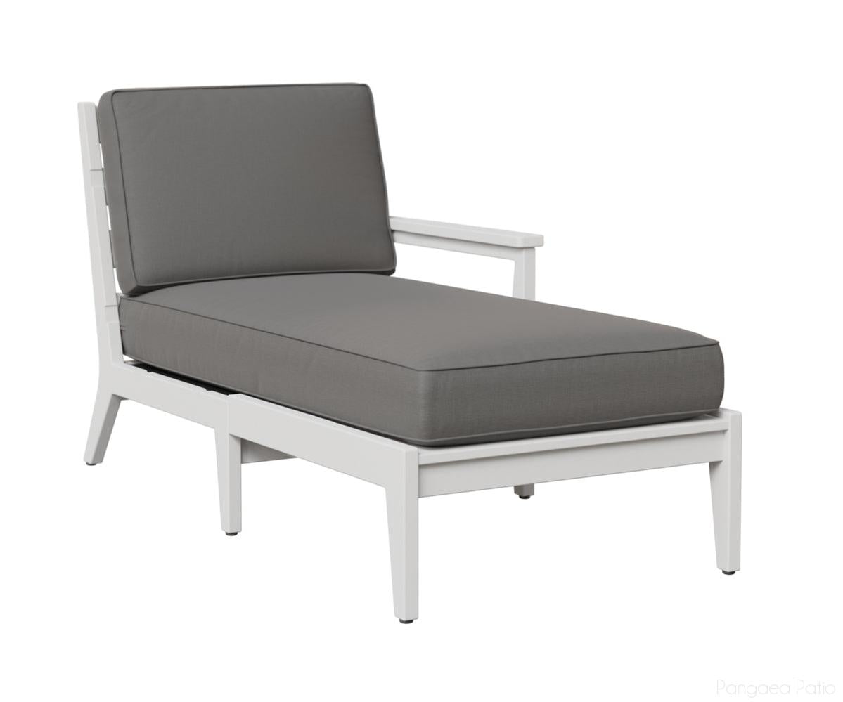 BGMHLCL3063W-Berlin Gardens-Mayhew Left Arm Chaise Lounge-White BG-Pangaea Patio